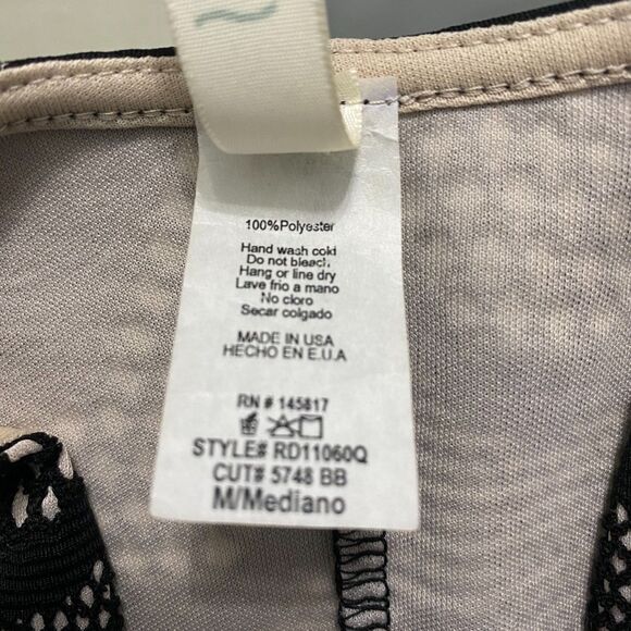 Steps Women Black Nude Bandage Midi Dress Bodycon Pencil Medium - Picture 7 of 11